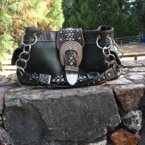 Montana West Green Buckle Collection Purse.